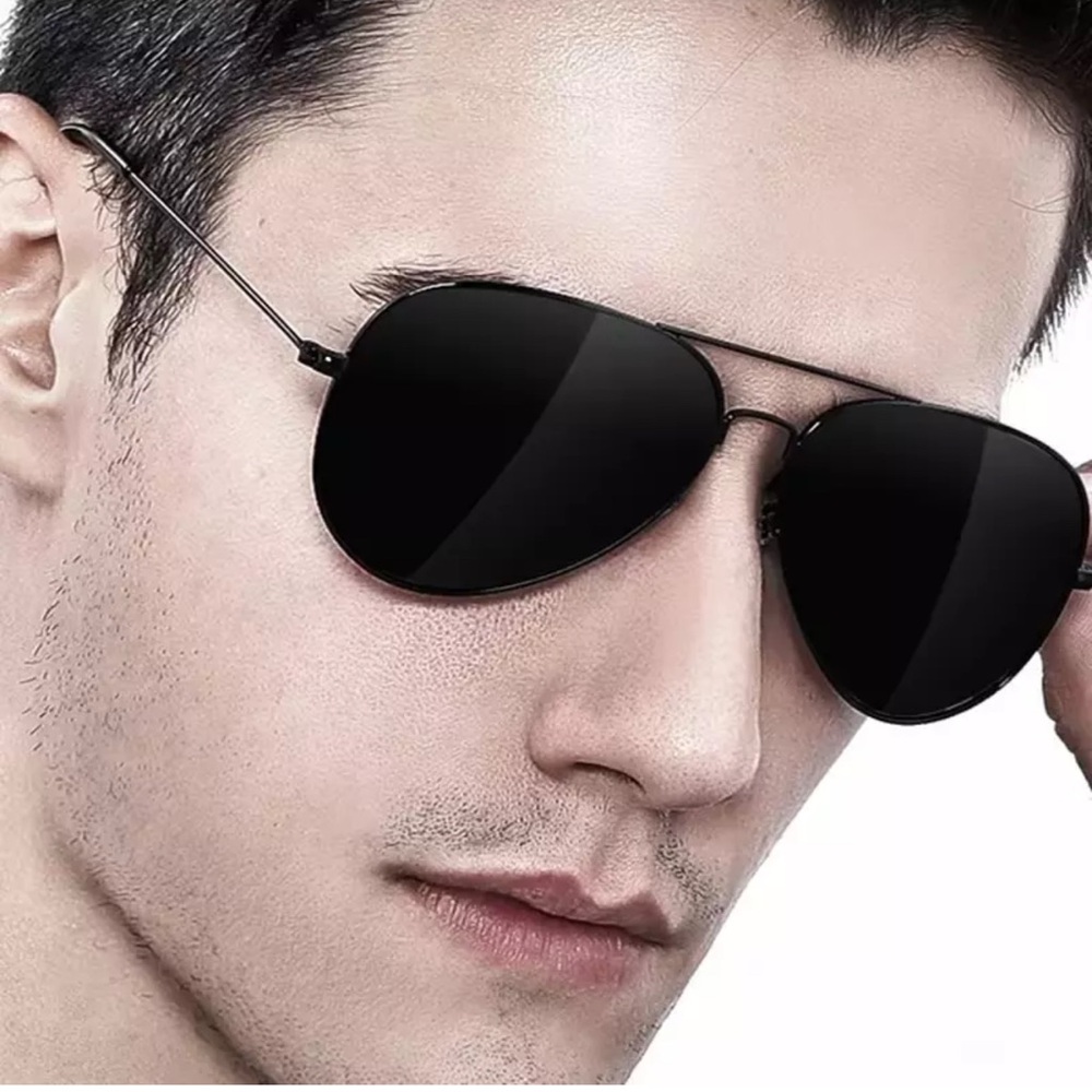 Black Aviator Sunglasses top gun cop unisex men women vintage style shades